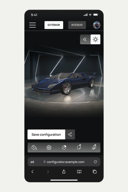 Portrait configurator with no sheet open