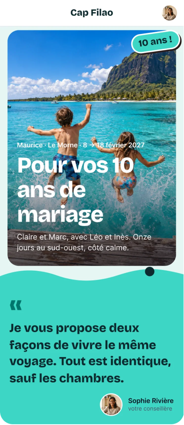 The same cover in the Vif theme, for Cap Filao